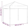 Tente de réception pliable Anthracite 2x2 m