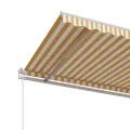 Auvent rétractable automatique 450x350 cm Jaune et blanc