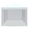 Tente de réception pliable avec parois Blanc 3x6 m