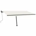 Auvent manuel rétractable sur pied 400x350 cm Crème