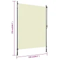 Store roulant d'extérieur 150 x 270 cm Crème