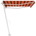 Auvent manuel rétractable sur pied 450x350 cm Orange et marron