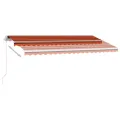 Auvent manuel rétractable sur pied 450x350 cm Orange et marron