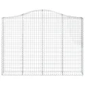 Panier de gabions arqué 200x30x140/160 cm Fer galvanisé