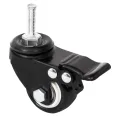 Roues pour jardinière 4 pcs noir 8x3,5x8 cm fer