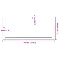 Dessus de table bois massif traité bordure assortie