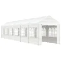 Belvédère avec toit blanc 13,38x2,28x2,69 m polyéthylène