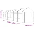 Belvédère avec toit blanc 13,38x2,28x2,69 m polyéthylène