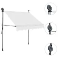 Auvent manuel rétractable avec LED 100 cm Crème