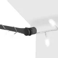 Auvent manuel rétractable avec LED 100 cm Crème