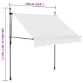 Auvent manuel rétractable avec LED 100 cm Crème