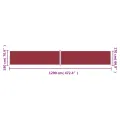 Auvent latéral rétractable Rouge 180x1200 cm