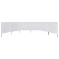 Paravent 6 panneaux Tissu 800 x 160 cm Blanc sable