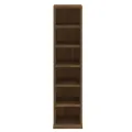 Armoire à CD Chêne marron 21x20x88 cm Bois d'ingénierie
