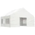 Belvédère avec toit blanc 4,46x5,88x3,75 m polyéthylène