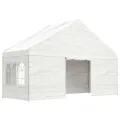 Belvédère avec toit blanc 4,46x5,88x3,75 m polyéthylène