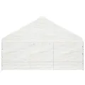 Belvédère avec toit blanc 4,46x5,88x3,75 m polyéthylène