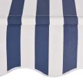 Auvent rétractable manuel 100 cm Rayures bleues et blanches