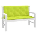 Coussins de banc de jardin lot de 2 vert vif tissu Oxford