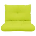 Coussins de palette lot de 2 vert vif tissu