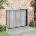 Auvent de porte Noir 400x100 cm Polycarbonate