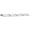 Auvent de porte Noir 400x100 cm Polycarbonate