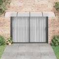 Auvent de porte Noir 400x100 cm Polycarbonate