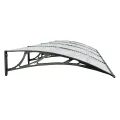 Auvent de porte Noir 400x100 cm Polycarbonate