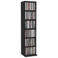 Armoire à CD Noir 21x20x88 cm Bois d'ingénierie