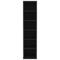 Armoire à CD Noir 21x20x88 cm Bois d'ingénierie