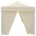Tente de réception pliable avec 8 parois 3x9 m Blanc cassé