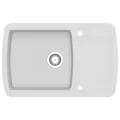 Évier de cuisine Granit Seul lavabo Blanc