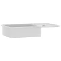 Évier de cuisine Granit Seul lavabo Blanc