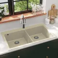 Évier de cuisine Granit Double lavabo Beige
