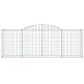 Paniers à gabions arqués 8 pcs 300x50x100/120 cm fer galvanisé