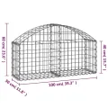 Panier de gabions arqué 100x30x40/60 cm Fer galvanisé