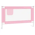 Barrière de sécurité de lit d'enfant Rose 120x25 cm Tissu