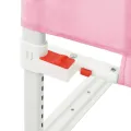 Barrière de sécurité de lit d'enfant Rose 120x25 cm Tissu