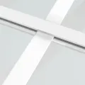 Porte coulissante Verre ESG dépoli et aluminium 90x205 cm Blanc