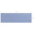 Écran de balcon Blanc et bleu 120x400 cm Tissu Oxford