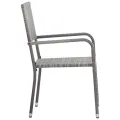 Ensemble à manger de jardin 3 pcs Gris