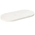 Dessus de table blanc 60x30x2,5 cm bois de pin massif ovale