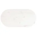 Dessus de table blanc 60x30x2,5 cm bois de pin massif ovale