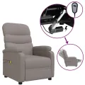 Fauteuil électrique de massage Taupe Tissu