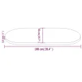 Dessus de table 100x50x2,5 cm bois de pin massif ovale