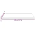 Dessus de table blanc 110x55x2,5 cm bois de pin massif