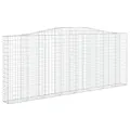 Panier de gabions arqué 400x30x160/180 cm Fer galvanisé