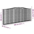Panier de gabions arqué 400x30x160/180 cm Fer galvanisé