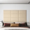 Panneaux muraux 12 pcs Crème 60x30 cm Tissu 2,16 m²