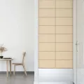 Panneaux muraux 12 pcs Crème 60x30 cm Tissu 2,16 m²